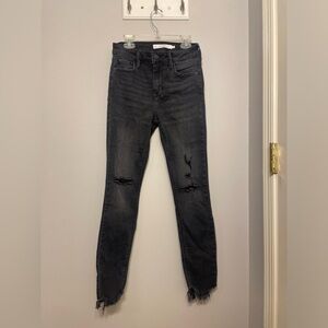 Black Distressed Skinny Jeans